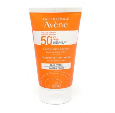 Avene Cream Sans Parfum SPF50+ Αντιηλιακή Κρέμα Προσώπου Χωρίς Άρωμα Για Ξηρό & Ευαίσθητο Δέρμα, 50 ml
