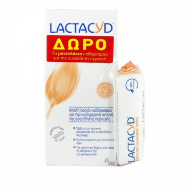 Lactacyd Intimate Lotion Classic 300ml+15 Wipes Intimate