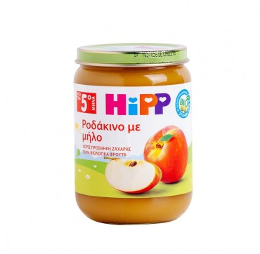 Hipp Bio Βρεφική Φρουτόκρεμα Ροδάκινο με Μήλο Από τον 5ο Μήνα, 190g