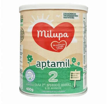 Milupa Aptamil 2 Γάλα Δεύτερης Βρεφικής Ηλικίας από 6-12 Μηνών, 400gr