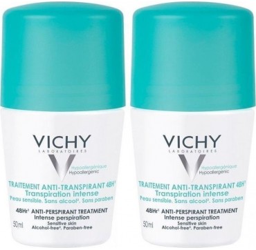 Vichy 48h Intensive Anti-Perspirant Roll-On Duo Promo με -50% στο 2ο προϊόν,2X50ml
