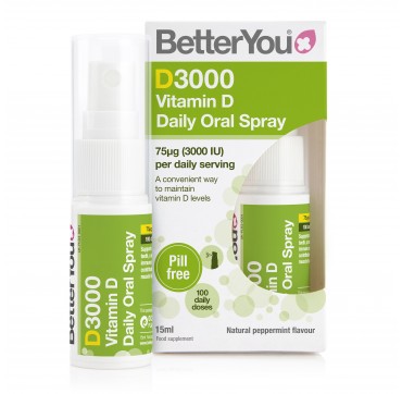 Better You 3000iu D3 Υπογλώσσιο Spray 15ml (100 Ψεκασμοί)