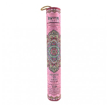 Mandala Scents Karma Incense Rose 30 Sticks With Holder-Αρωματικό Θυμίαμα Sticks Karma Rose 30 τμχ+Ξύλινη Βάση Καύσης