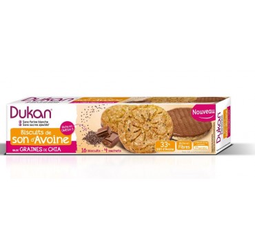 DUKAN ΜΠΙΣΚΟΤΑ ΒΡΩΜΗΣ ΜΕ ΕΠΙΚΑΛΥΨΗ ΣΟΚΟΛΑΤΑΣ ΚΑΙ ΣΠΟΡΟΥΣ CHIA 160gr DUKAN ΜΠΙΣΚΟΤΑ ΒΡΩΜΗΣ ΜΕ ΕΠΙΚΑΛΥΨΗ ΣΟΚΟΛΑΤΑΣ ΚΑΙ ΣΠΟΡΟΥΣ CHIA 160gr
