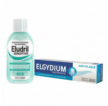 Eludril Protect Mouthwash 500ml & Elgydium Antiplaque Toothpaste 75ml -50% στο 2ο Προϊόν
