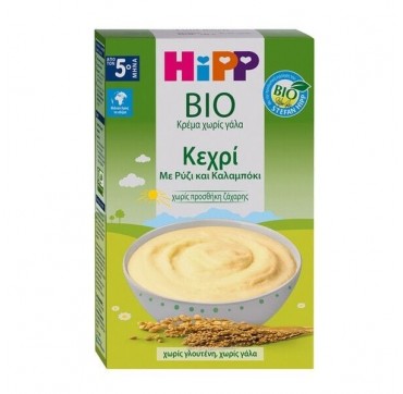 Hipp Bio Κρέμα Δημητριακών Βιολογικής Καλλιέργειας Κεχρί Με Ρύζι Και Καλαμπόκι Χωρίς Προσθήκη Ζάχαρης Από Τον 4ο Μήνα 200gr