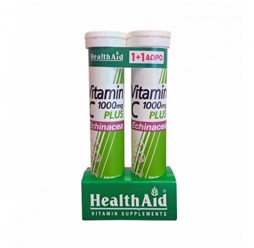 Healthaid Vitamin C 1000mg Plus Echinacea (1+1 ΔΩΡΟ)2 Χ 20eff.tabs 