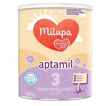 Milupa Aptamil 3 Νηπιακό Ρόφημα Γάλακτος Ηλικίας 1-2 Ετών, 400gr
