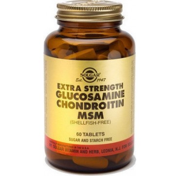 SOLGAR GLUCOSAMINE CHONDROITIN MSM (EXTRA STRENGTH) 60tabs