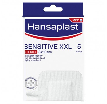 Hansaplastl XXL Sensitive Sterile Αποστειρωμένα Αυτοκόλλητα Επιθέματα 8x10cm 5τμχ
