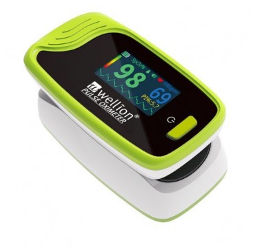 Wellion Pulse Oximeter Παλμικό Οξύμετρο Δακτύλου Πράσινο 1τμχ