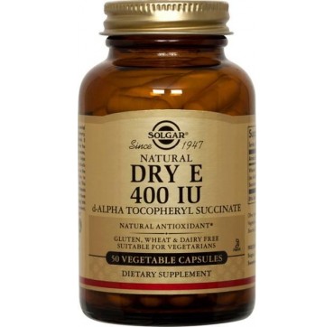 SOLGAR VITAMIN E DRY 400iu 50vcaps SOLGAR VITAMIN E DRY 400iu 50vcaps