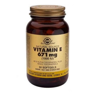 Solgar Vitamin E 1000iu 50softgels