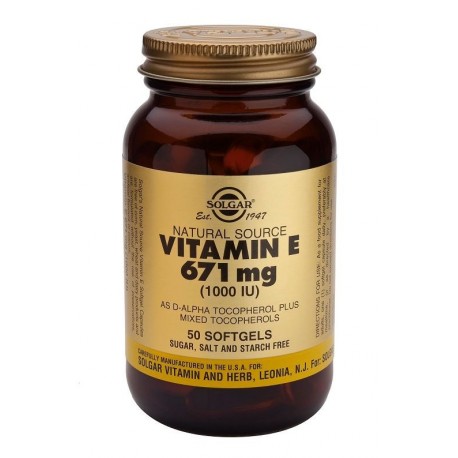 Solgar Vitamin E 1000iu 50softgels