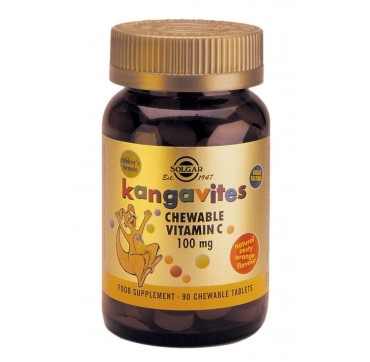 Solgar Kangavites Vitc 100mg Μασώμενα Δισκία Orange Flavor 90tabs