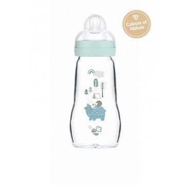 Mam Μπιμπερό Γυάλινο Feel Good 260ml – Συλλογή Forest (377SB), 1τμχ