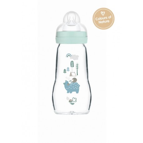 Mam Μπιμπερό Γυάλινο Feel Good 260ml – Συλλογή Forest (377SB), 1τμχ