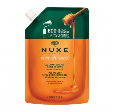 Nuxe Refill Reve de Miel Face & Body Ultra-Rich Cleansing Gel Καθαριστικό για Πρόσωπο & Σώμα, 400ml