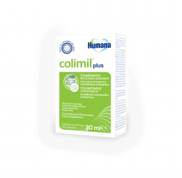 Humana Colimil Plus Συμπλήρωμα Διατροφής Για Ανακούφιση Από Κολικούς Με Χαμομήλι & Βάλσαμο Λεμονιού 30ml