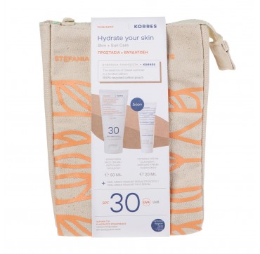 Korres X Stefania Frangista Promo Yoghurt Sunscreen Face Cream SPF30 50ml+Foaming Cream Cleanser 20ml+Greek Yoghurt Serum 1.5ml