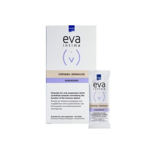 Intermed Eva Intima Cervasil Granules Συμπλήρωμα Διατροφής με Ανοσοτροποποιητική Δράση για Γυναίκες & Άνδρες 30 Φακελίσκοι