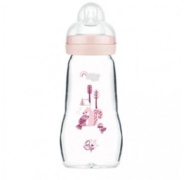 Mam Μπιμπερό Γυάλινο Feel Good 260ml – Συλλογή Forest (377SB), 1τμχ