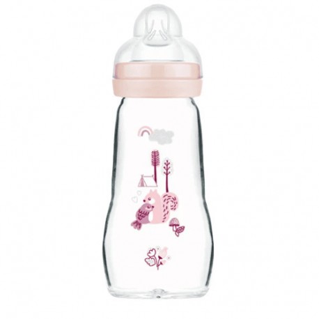 Mam Μπιμπερό Γυάλινο Feel Good 260ml – Συλλογή Forest (377SB), 1τμχ
