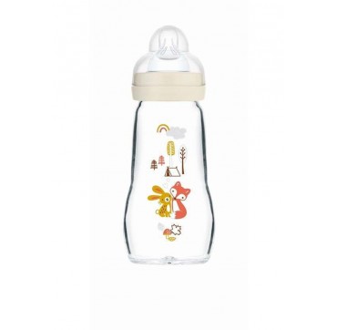 Mam Μπιμπερό Γυάλινο Feel Good 260ml – Συλλογή Forest (377SB), 1τμχ