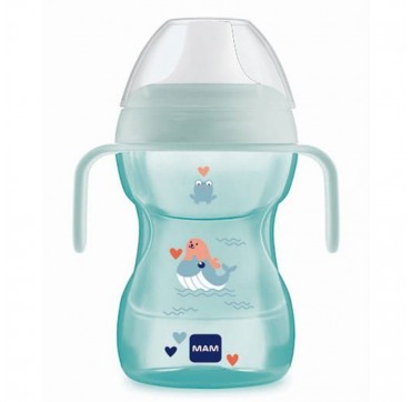 Mam Fun to Drink Cup Εκπαιδευτικό Μπιμπερό Πλαστικό με Λαβές (461Β)Γαλάζιο 8m+μηνών, 270ml