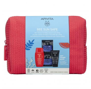 Apivita Promo Bee Sun Safe Dry Touch Invisible Face Fluid SPF50 50ml & Δώρο Sea Levander Face Masks 2x8ml & Cleansing Gelly 50ml