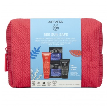 Apivita Promo Bee Sun Safe Dry Touch Invisible Face Fluid SPF50 50ml & Δώρο Sea Levander Face Masks 2x8ml & Cleansing Gelly 50ml