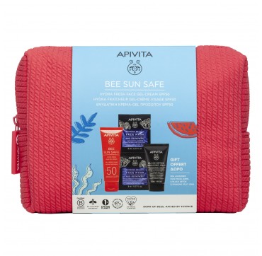 Apivita Promo Bee Sun Safe Dry Touch Invisible Face Fluid SPF50 50ml & Δώρο Sea Levander Face Masks 2x8ml & Cleansing Gelly 50ml