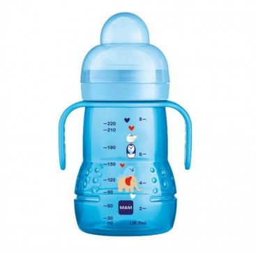 Mam Trainer+ Πλαστικό Μπιμπερό Μετάβασης (450G)Ροζ 4+μηνών, 220ml