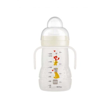 Mam Trainer+ Πλαστικό Μπιμπερό Μετάβασης (450G)Ροζ 4+μηνών, 220ml