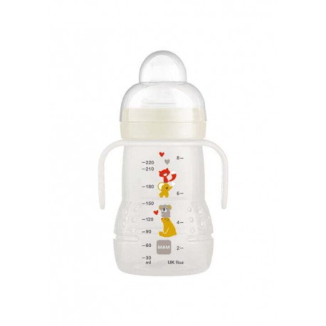 Mam Trainer+ Πλαστικό Μπιμπερό Μετάβασης (450G)Ροζ 4+μηνών, 220ml