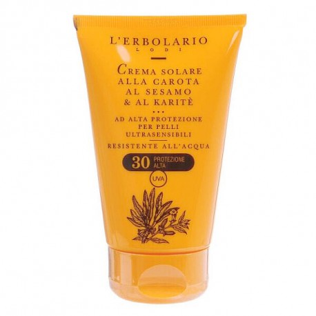 L'Erbolario Sun Cream With Carrot Sesame & Shea SPF30 Αντηλιακή Κρέμα Προσώπου και Σώματος SPF30 75ml