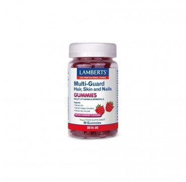 Lamberts Multi Guard Hair, Skin and Nails Gummies Natural Raspberry Flavouring, 60 Gummies