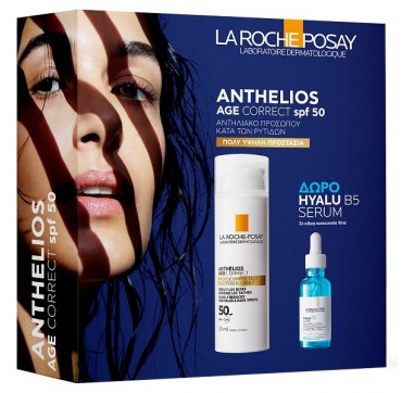 La Roche Posay Αnthelios Age Correct SPF50,50ml & ΔΩΡΟ Hyalu B5 Serum 10ml