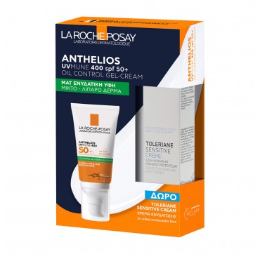 La Roche-Posay Promo Anthelios UVMune 400 Oil Control Gel-Cream SPF50+ 50ml & Toleriane Sensitive Cream 15ml