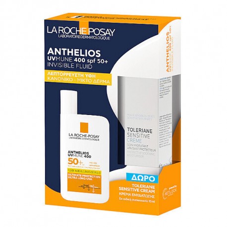 La Roche-Posay Promo Anthelios UVMune 400 Invisible Fluid SPF50+ 50ml & Toleriane Sensitive Cream 15ml