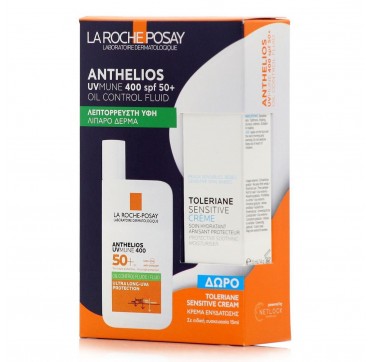 La Roche-Posay Promo Pack Anthelios UVMUNE 400 Oil Control Fluid SPF50+ & Toleriane Sensitive Cream 15ml