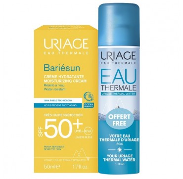 Uriage Bariesun Promo Moisturizing Cream SPF50+ 50ml & Thermal Water 50ml