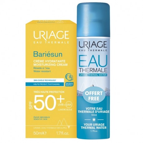 Uriage Bariesun Promo Moisturizing Cream SPF50+ 50ml & Thermal Water 50ml