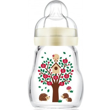 Mam Feel Good Μπιμπερό 0+ Μηνών Opaque And Ivory Γυάλινο Μπιμπερό 170ml