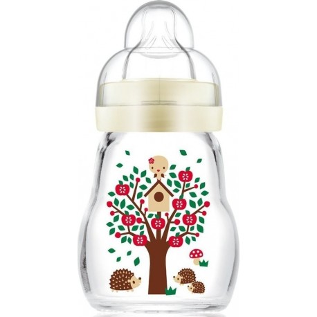 Mam Feel Good Μπιμπερό 0+ Μηνών Opaque And Ivory Γυάλινο Μπιμπερό 170ml