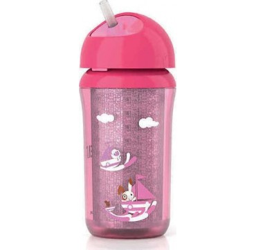 AVENT SCF 766 ΚΥΠΕΛΟ ΜΕ ΜΟΝΩΣΗ & ΚΑΛΑΜΑΚΙ ΡΟΖ 1τεμ. Philips Avent 9oz 260ml 12m+ Κύπελλο Με Μόνωση & Καλαμάκι Ροζ/μπλε 1τεμ.