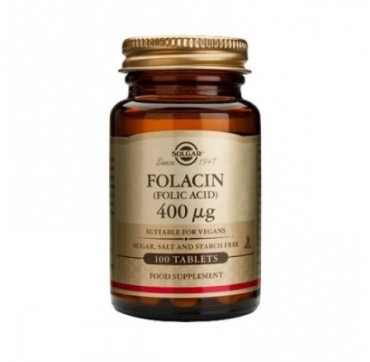 SOLGAR FOLACIN FOLIC ACID 400μg 100caps SOLGAR FOLACIN FOLIC ACID 400μg 100caps