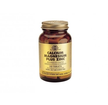 SOLGAR CALCIUM MAGNESIUM PLUS ZINC 100tabs SOLGAR CALCIUM MAGNESIUM PLUS ZINC 100tabs