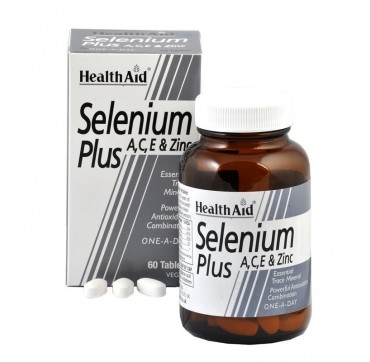 HEALTH AID SELENIUM PLUS (VITAMINS A, C, E & ZINC) 60tabs HEALTH AID SELENIUM PLUS (VITAMINS A, C, E & ZINC) 60tabs