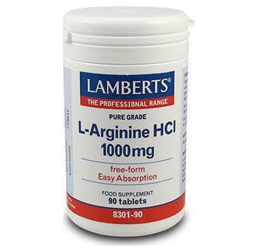 LAMBERTS L-ARGININE HCI 1000mg 90tabs LAMBERTS L-ARGININE HCI 1000mg 90tabs